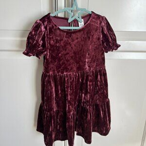 💜✨ OshKosh Purple Crushed Velvet Dress – Size 4T ✨💜